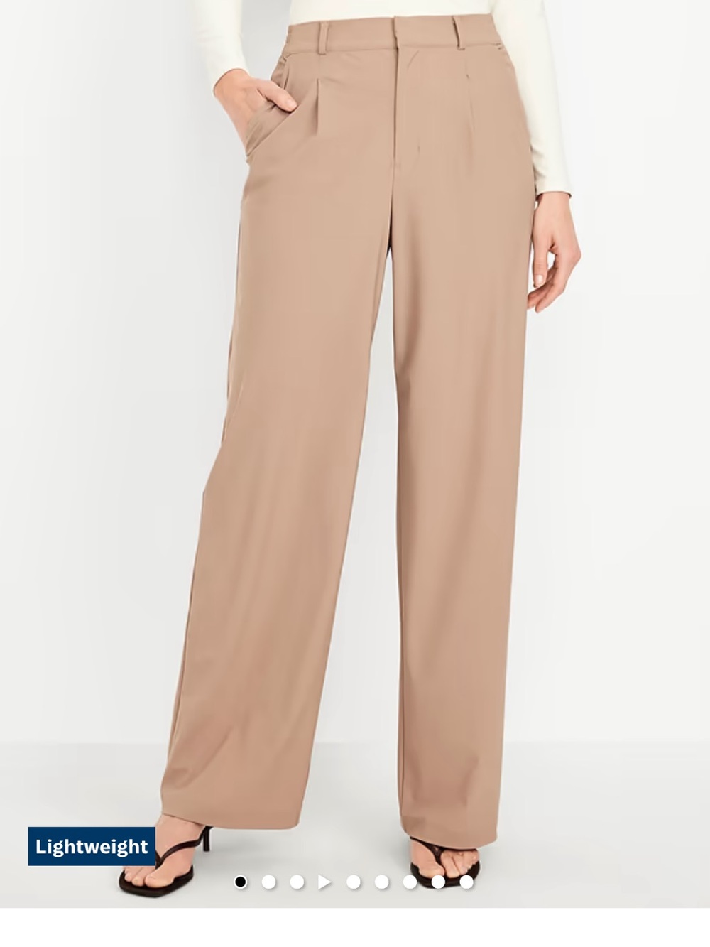 Old Navy Women's Wide-Leg Pants in Taupe